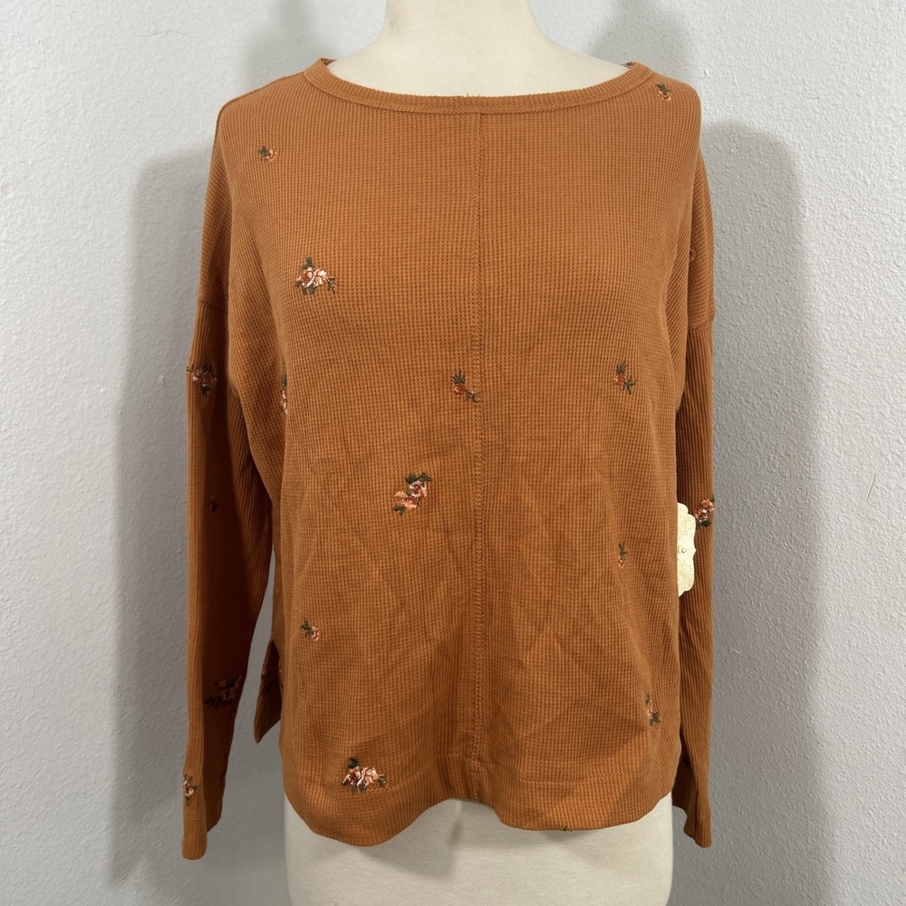 Altard State Embroidered Floral Top Womens M Dainty Cottagecore Preppy Y2K Boho